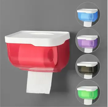 

Wall-Mounted Tissue Box Bathroom Waterproof Toilet Paper Holder Paper Towel Box Organizer Household