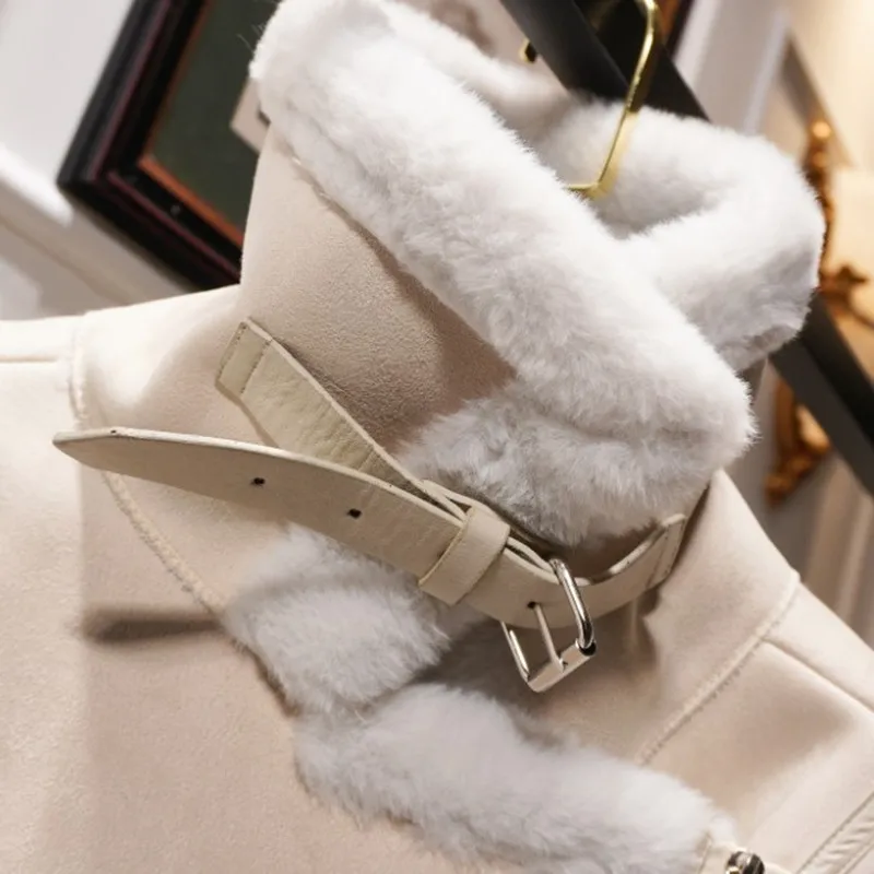 Générique Veste En Cuir Pour Femme, Veste D'Hiver En Polaire