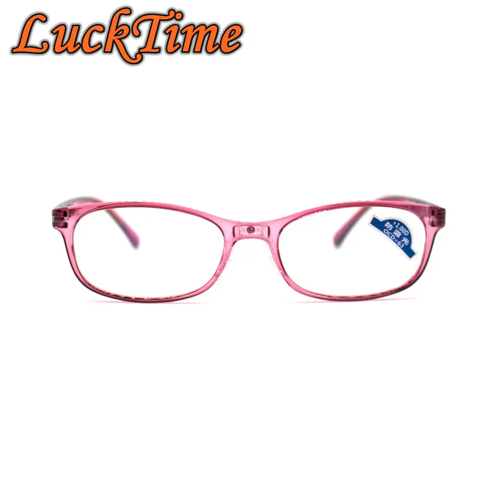 LuckTime Модные TR90 очки для чтения с защитой от Blu ray женские лупа + 100 150 200 250 300 350 400
