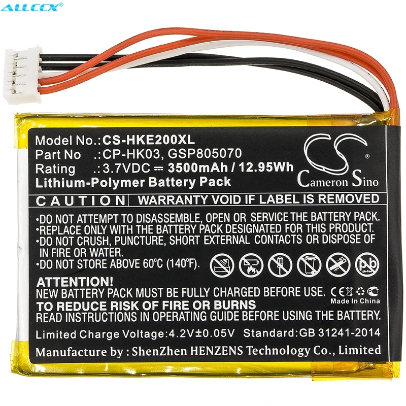 Аккумулятор Cameron Sino на 3500 мА · ч GSP805070 Для Harman/Kardon Dodge re 2|Цифровые аккумуляторы| |