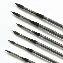 873R High Quality Squirrel Hair Mix Steel Cap Artist Watercolor Travel Art Paint Brush