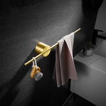 

Luxurious Alloy Towel Holder Rack Wall Mounted Towwel Hanger Bathroom Towel Bar Aluminium Alloy Brushed Toilet Paper Holder