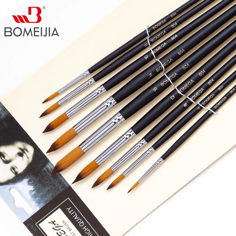 9pcs Nylon Hair Watercolor Paint Brushes Gouache Acrylic Painting Brush Pen pincel para pintura Art Supplies 9pcs nylon hair watercolor paint brushes gouache acrylic painting brush pen pincel para pintura art supplies