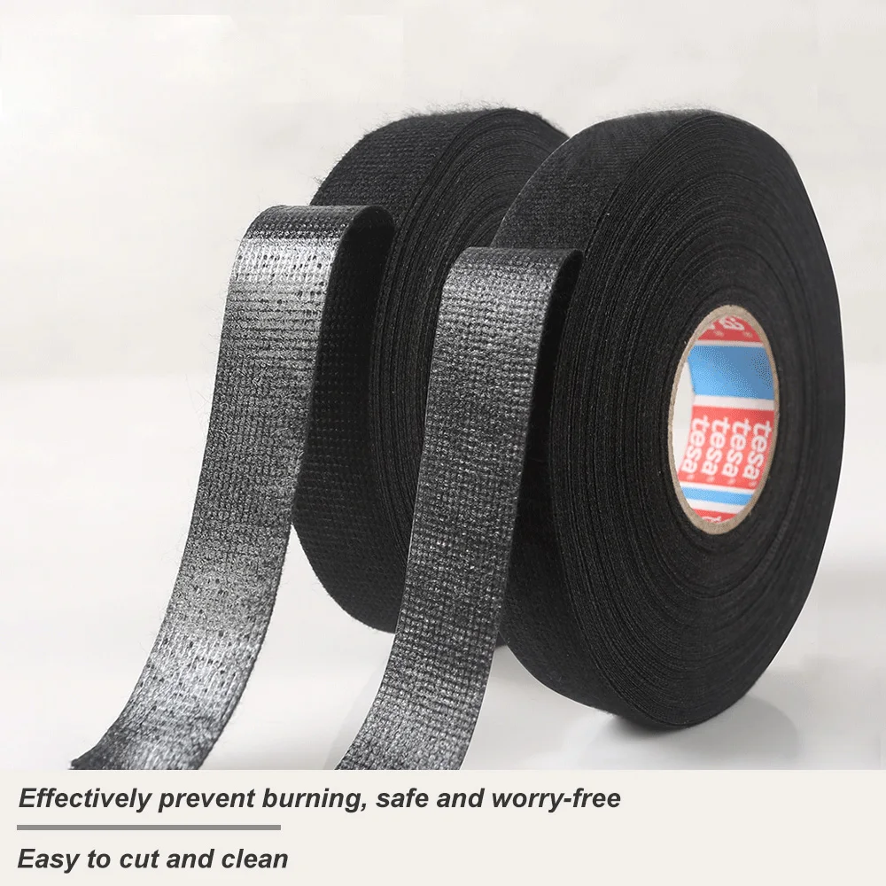 

GH 15M Heat-resistant Wiring Harness Tape Looms Wiring Harness Cloth Fabric flannel Tape Adhesive Cable Protection PK Tesa
