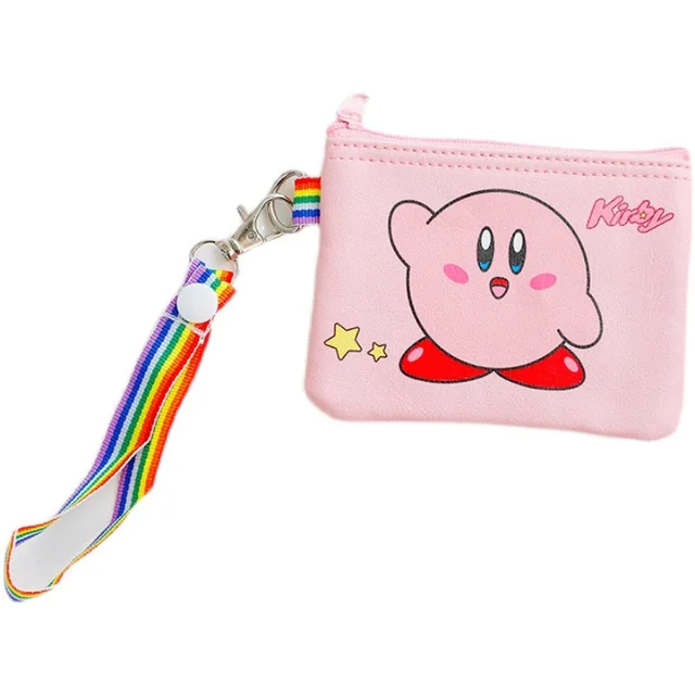 Kawaii Star Kirby Game Peripheral Series Kirby Pink Coin Purse Cartoon Bus Metro Card Bank Card Storage Bag Boy Girl Gift 2
