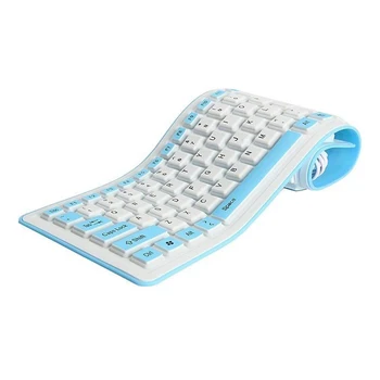 

Hot Sale Foldable Silicone Keyboard USB Wired Flexible Soft Waterproof Keyboard Home Office