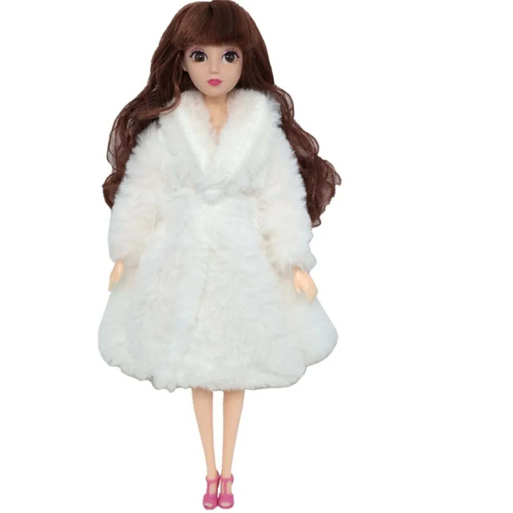 Лучший подарок для девочек, Кукольное пальто, одежда высокого качества, модное платье, ручная работа, растущий наряд, Фланелевое пальто для кукол, аксессуары, игрушка «сделай сам»