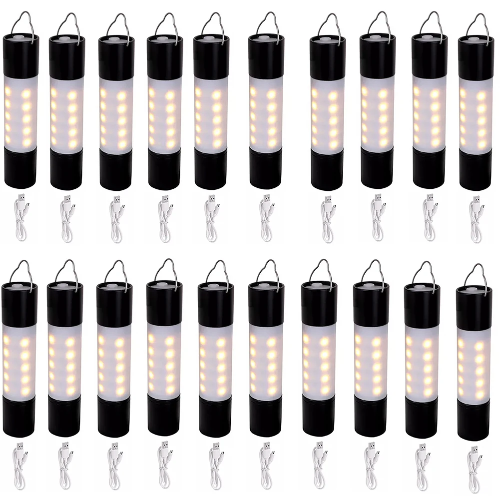 1-20pcs USB Rechargeable Hanging Flashlight Zoomable Aluminum alloy + ABS LED Torch Camping Tent Lamp Outdoor Night Light | Лампы и