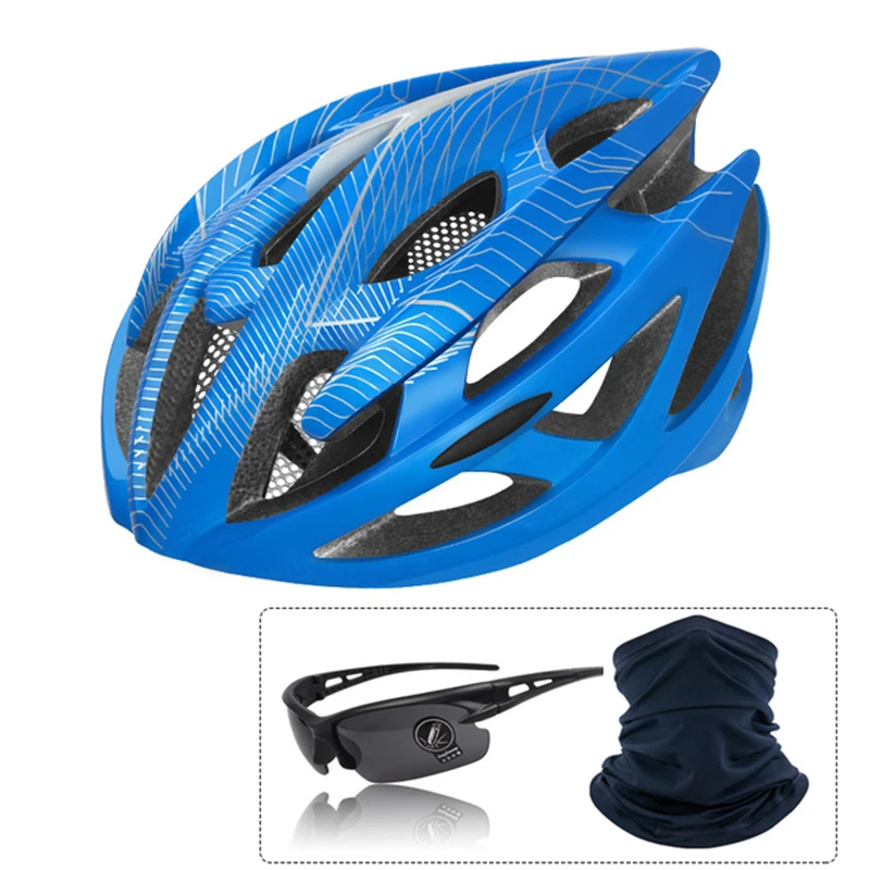 Men's Mountain Bike Cycling Helmet Ultralight Integrally-Molded Bicycle Helmet d 