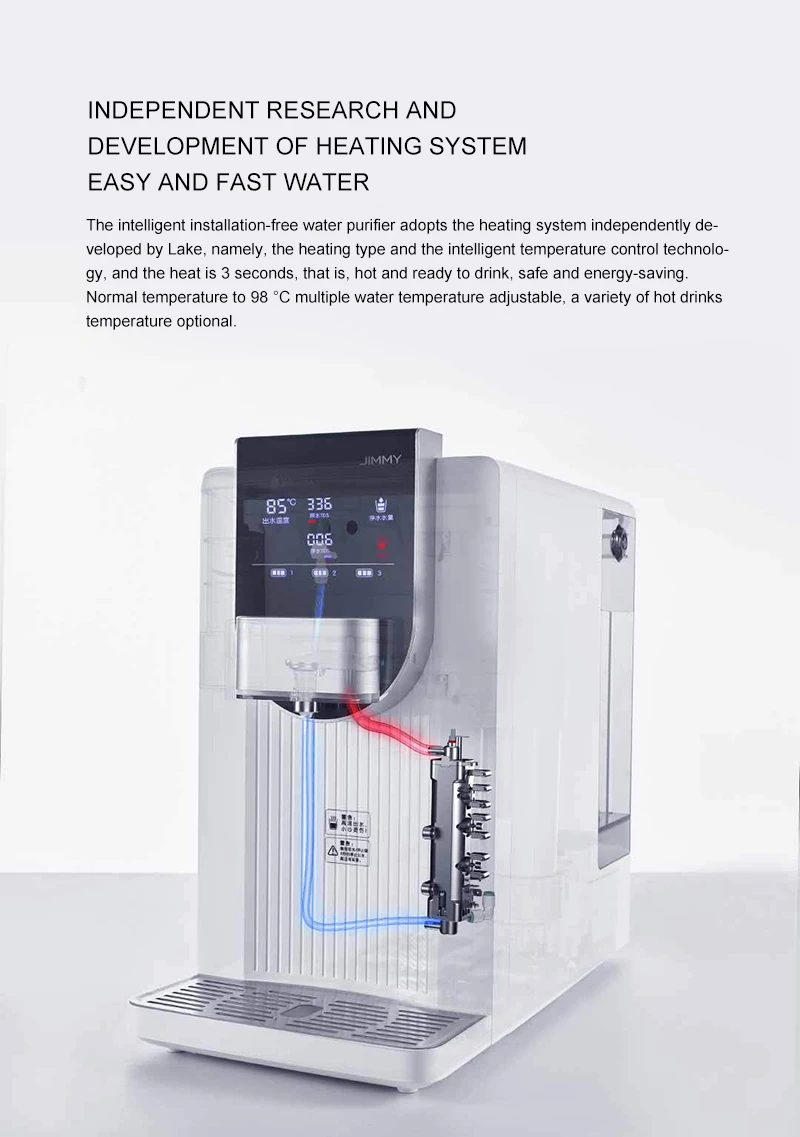 Xiaomi Интеллектуальный очиститель воды обратный осмос большой емкости резервуар для воды несколько фильтрации горячей воды интеллектуальный дисплей