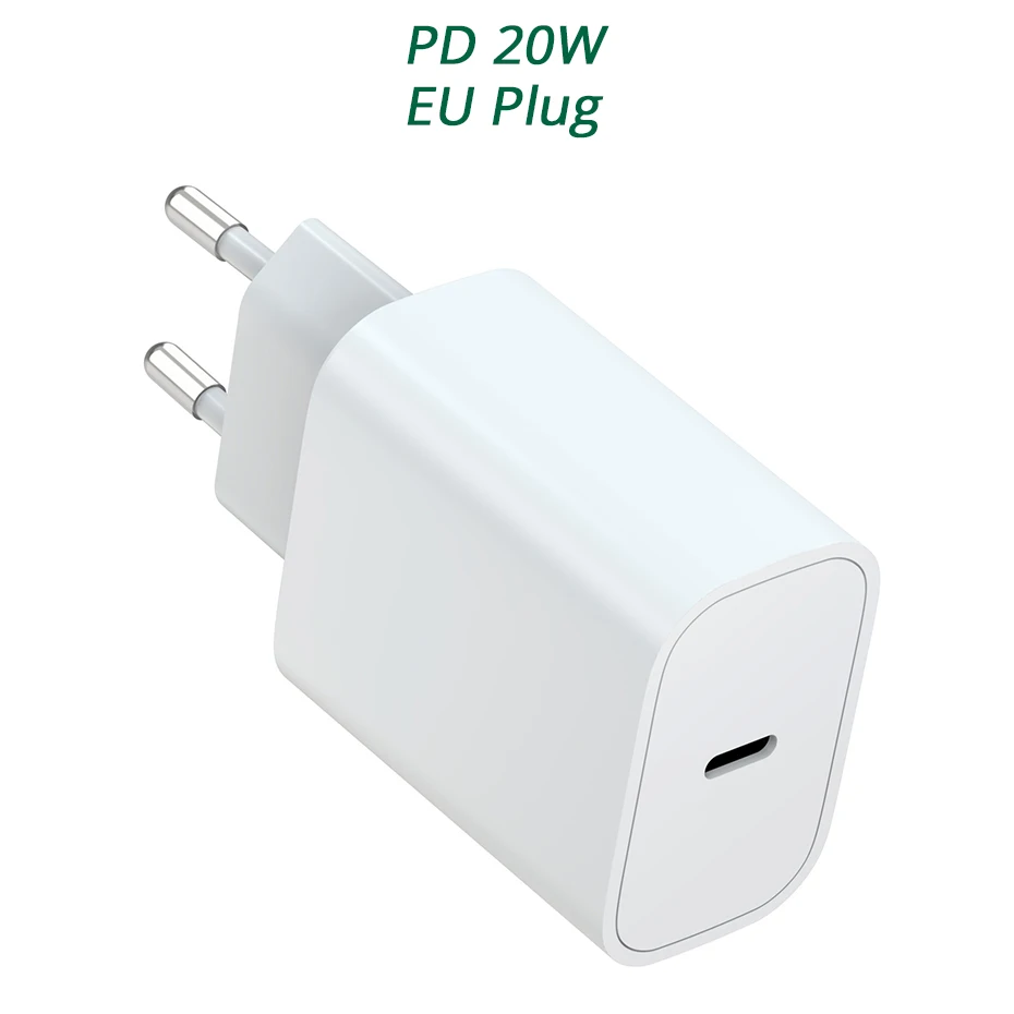 Fivetech USB C Cable for iPhone 12 Pro Max 11 XS XR X 8  20W PD Fast Charger for Macbook Pro EU US UK Plug USB Type C Data Cable charger 100w Chargers