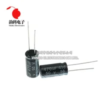 20 штук с алюминиевой крышкой, 50В 470 мкФ 10*20 мм Алюминий электролитический конденсатор с алюминиевой крышкой, 10X20 мм