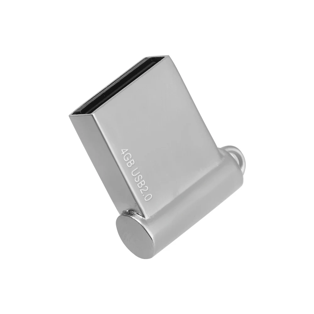 Серебристый u-диск USB флеш-накопитель, флеш-накопитель, мини USB 2,0, внешнее металлическое хранилище для ноутбука, водонепроницаемый, высокоскоростной, портативный