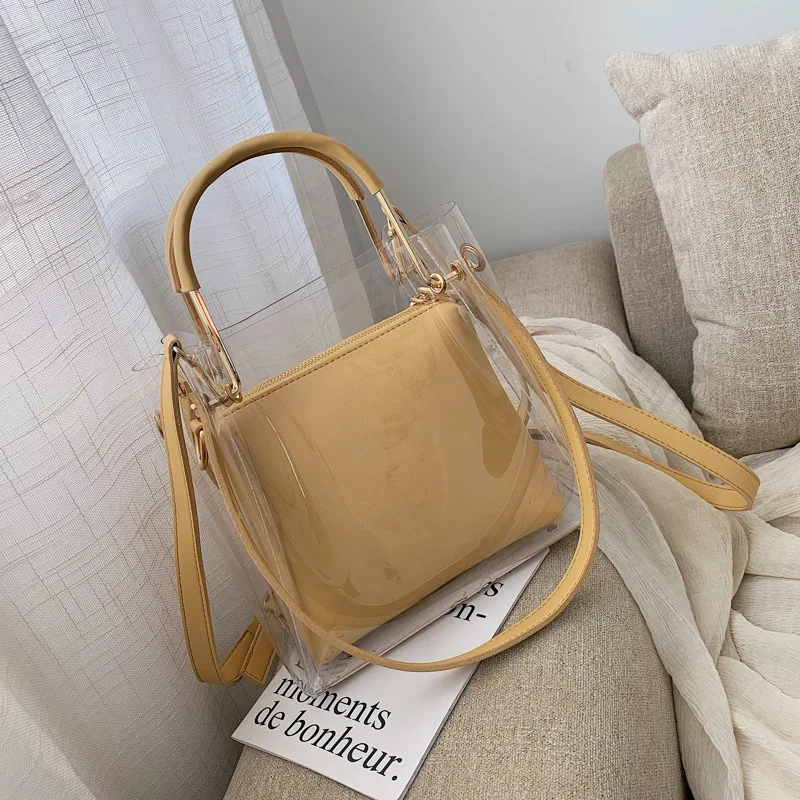Clear Women Tote Bag PVC Transparent Shopping Bag Shoulder Handbag Travel Crossbody Bags High Female Capacity Jelly Bag| | - AliExpress