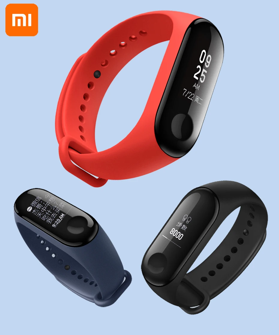 Origina Xiaomi mi band 3 глобальная версия фитнес-браслет трекер пульсометр mi band 3 Смарт-браслет для Android IOS