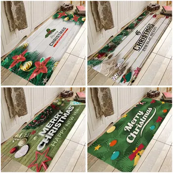 

Christmas Trees Rug Christmas Mat Hallway Carpets and Rugs for Bedroom Living Room Carpet Kitchen Bathroom Anti-Slip Floor Mats
