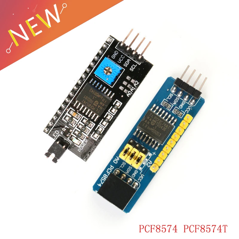 

PCF8574 PCF8574T I/O I2C IIC Port Interface Extended Module LCD 1602 2004 LCD Adapter Plate for Arduino