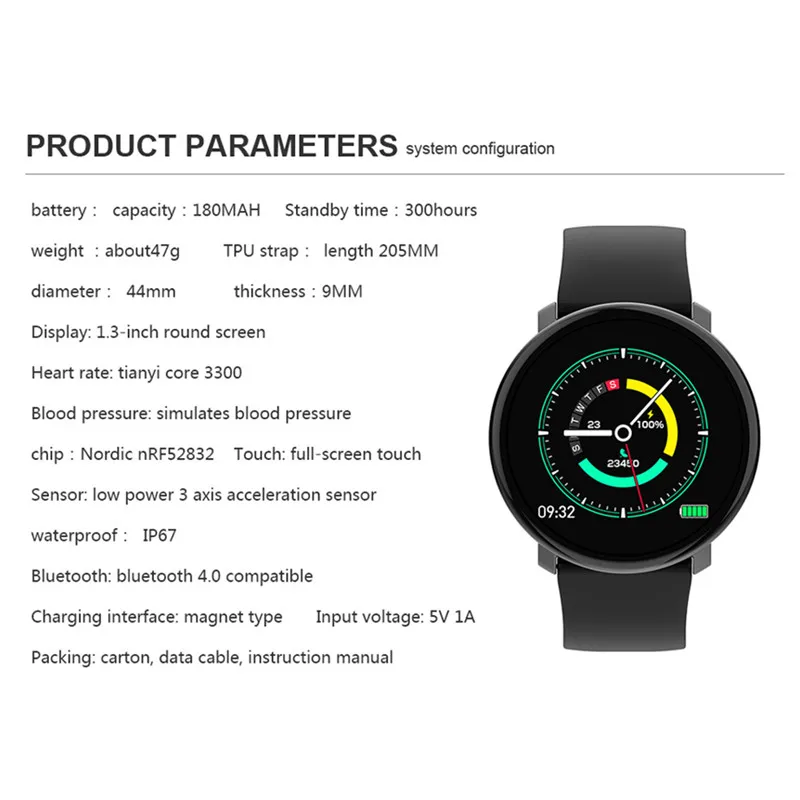 Умные часы M31 Full Touch IP67 водонепроницаемые несколько спортивных режимов DIY Смарт часы лицо модные умные часы для Android и IOS