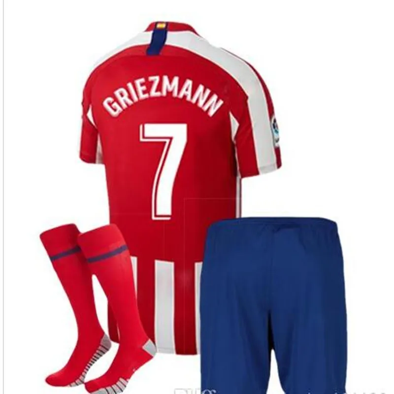 Набор для взрослых 19/20 Атлетико Madrides Футбольная Футболка GRIEZMANN KOKE M. LLORENTE LEMAR JOAO FELIX CORREA Атлетико Madrides Джерси - Цвет: shirt