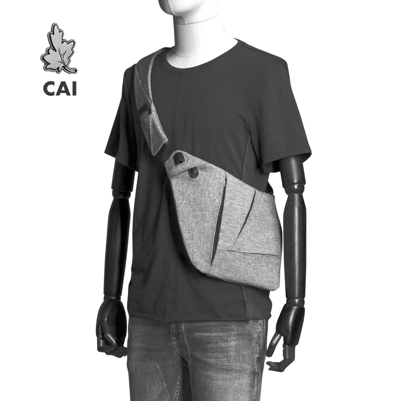 CAI модная крутая нагрудная сумка мужская повседневная сумка-мессенджер Противоугонная Поясная Сумка водонепроницаемая женская сумка на ремне