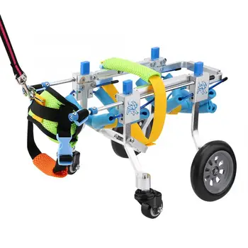 

Dog Trainings Doggy Training Clicker Four Wheels Adjustable Dog Wheelchair Cart Pet Wheelchair