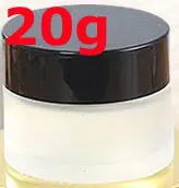 10 шт. X 5 г-50 г контейнер из матового стекла бутылка банка матовый горшок для косметический крем для лица бальзам для губ образец хранения домашнего использования с прокладкой - Цвет: 20g (Black Lids)