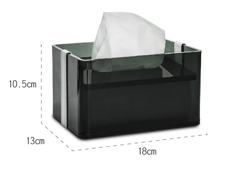 Прозрачная ткань коробка Простая Современная книжная коробка Домашний акриловый пульт дистанционного управления коробка для хранения гостиной оргстекло WF8081138 - Цвет: A black
