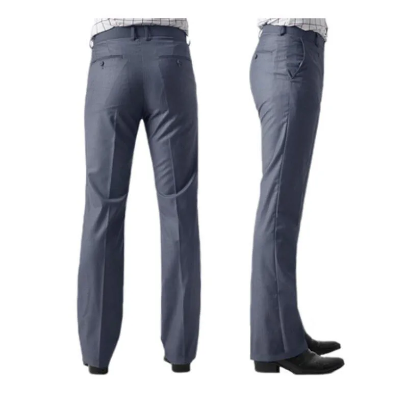 Мужские брюки с микро-колокольчиком в Корейском стиле, тонкие деловые повседневные брюки, широкие брюки на весну и лето, больше размеров 28-37 - Цвет: Dark gray