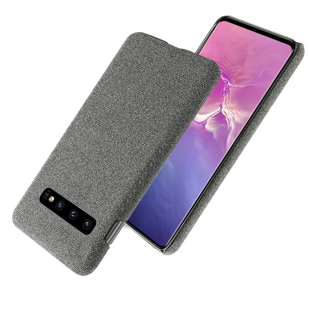 삼성 갤럭시 S10 플러스 S10e 용 럭셔리 패브릭 케이스, 슬림 레트로 천 하드 폰 커버 - AliExpress