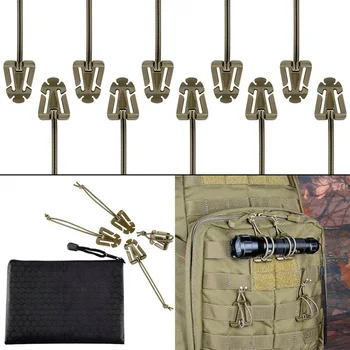 

D-ring Hook Carabiner Zipper Bag Backpack Webbing Tactical Gear Webbing Connection Buckle Webbing Clip 13 Pieces / set