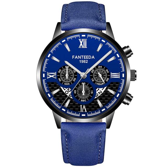 Creative Men Date Alloy Case Synthetic Leather Analog Quartz Sport Watch Male Clock Top Brand Luxury Relogio Masculino