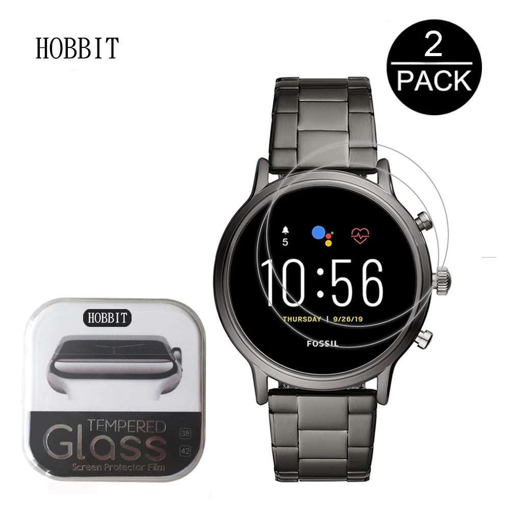 2 упаковки 0 3 мм 2.5D Защитная пленка для экрана Fossil Men Gen 5 Carlyle умные часы прозрачное