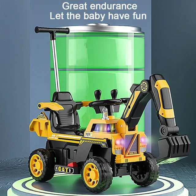 Children Electric Remote Control Excavator Sliding Car With Music Light 1-6 Year Old Child Gift Kids Ride-On Toy Scooter Walker 5