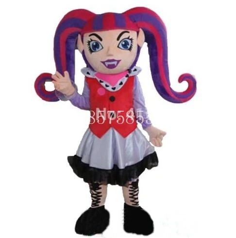 

Adult Vampire Draculaura suit mascot Costume Cartoon Mascot Costumes for Kids Birthday Party Deguisement Mascotte