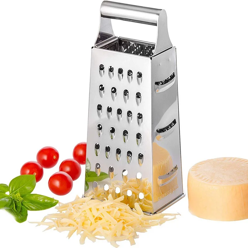 1pc Stainless Steel Box Grater Multifunction 4 Sided Graters For