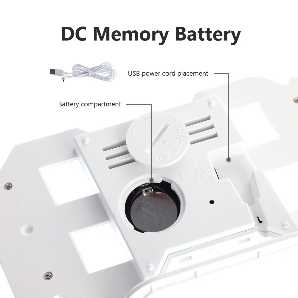 DIDIHOU 8 в форме 3D цифровые настольные часы светодиодный дисплей времени Будильник USB Повтор украшение дома