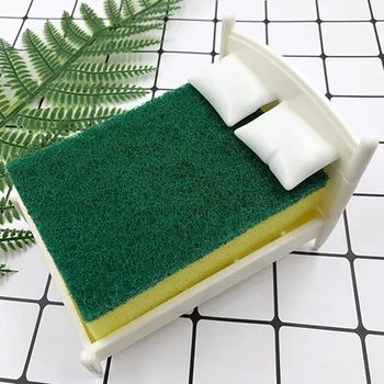 

Kitchen Sponge Rack Creative Kitchen Scouring Pad Sponge Wipe Storage Rack Small Bed Modeling Scouring Pad Storage Rack