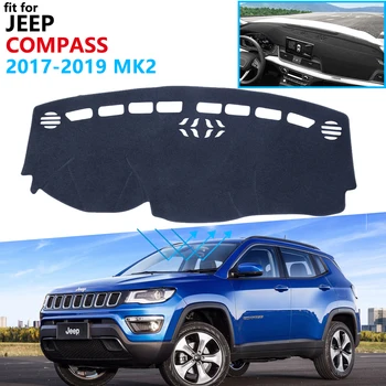 

Dashboard Cover Protective Pad for Jeep Compass 2017 2018 2019 MK2 Car Accessories Dash Board Sunshade Anti-UV Carpet 2nd Gen