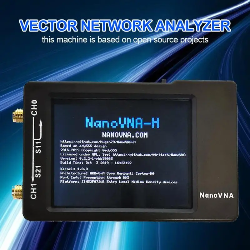  Nano VNA-H Portable Digital Vector Network 50-900MHz MF HF VHF UHF Antenna Analyzer Digital LCD Tou