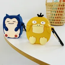 Силиконовый чехол для наушников 3D Snorlax Psyduck с Bluetooth милый защитный
