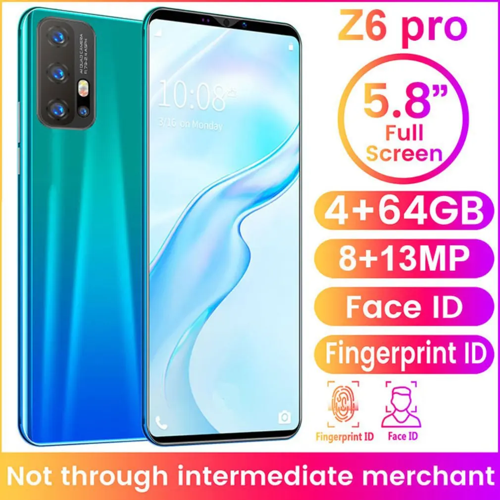 US $28.66 Z6 Pro Smartphone 58 Inch Screen Smartphone 512m4g Android Smartphone