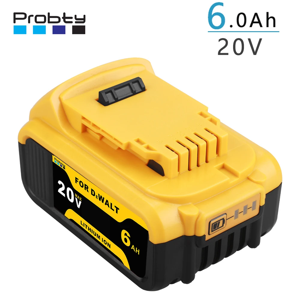 Литиевая батарея 20 в 6000 Ач для электроинструментов DeWalt DCB184 DCB200 набор