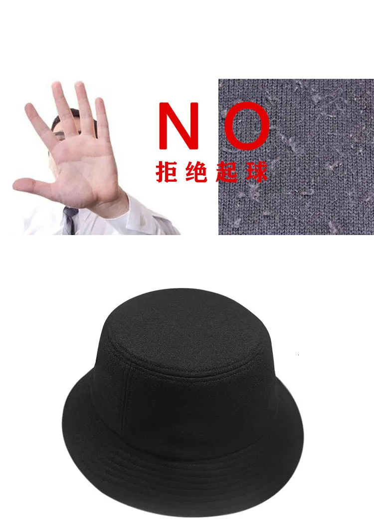 Big Head Men Large Size Wool Fisherman Hat Male Winter Short Brim Panama Cap Man Plus Size Felt Bucket Hat 56-60cm 60-65cm