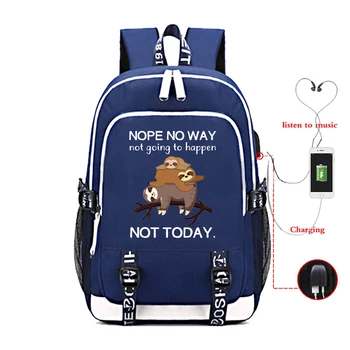 

Hot New Usb Laptop Backpack Nope No Way Large Capacity Backpacks Men Computer School Bag Not Today Travel Bagpack Student Bag