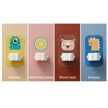 

Creative Cartoon Wall Hanging Seamless Mop Clip Household Broom Toilet Swipe Holder Hook Home Storage 2020 NEW