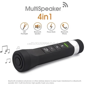 

4 in 1 MultiSpeaker Outdoor Wireless Bluetooth Speaker Flashlight Torch Power Bank Support TF FM Jy23 19 Dropship