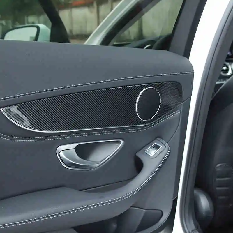 For-Mercedes-Benz-C-class-W205-2015-18-Carbon-Fiber-Style-Car-Door-Panel-Cover-Trim (5)