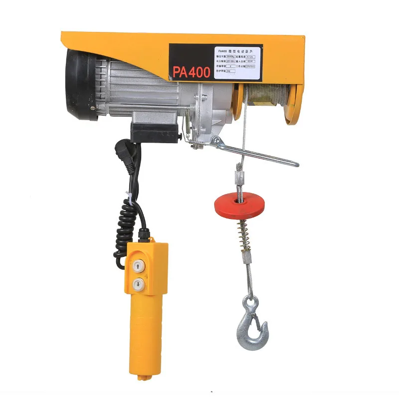 

PA400 Mini Electric Hoist Household 12m Small Construction Crane Hoist Hoist Winch Lifting Crane 110V/220V 950W 12m/min CH