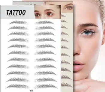 

6D Simulation Eyebrow Stickers Semi-Permanent Eyebrow Tattoo Eyebrow Stickers Lazy Waterproof Natural Eyebrow Stickers