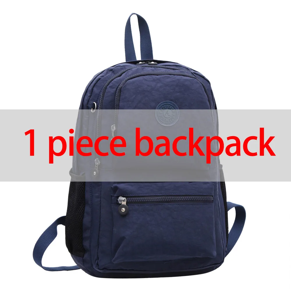 1 piece Blue ACEPERCH Повседневный школьный рюкзак Bolsa для девочек-подростков, водонепроницаемый нейлоновый рюкзак для ноутбука Mochila Escolar с брелоком - Цвет: 1 piece Blue